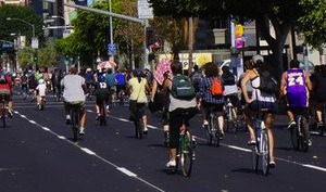Bikers at the last CicLAvia event.