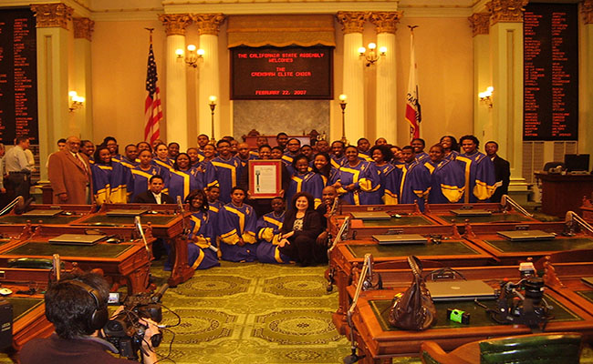 The Crenshaw Choir performed at the State Capitol in Sacramento in February 2007. | Amanda Scurlock