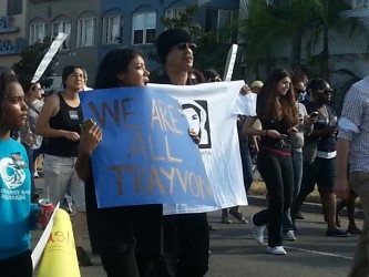 Protesting the verdict in the George Zimmerman trial.  Photo by Jazmin Garcia.