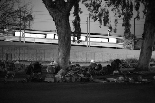 Homeless encampment in South L.A. | Photo by Stephanie Monte
