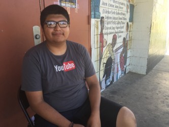 Jonathan Marcelino, 17, from Watts wants to work in the technology sector after college. (Photo by Jordyn Holman).